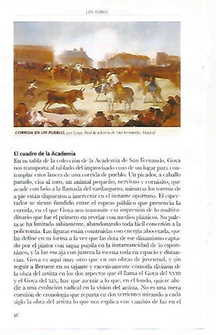 LAMINA COSSIO 51077: Corrida en un pueblo por Goya