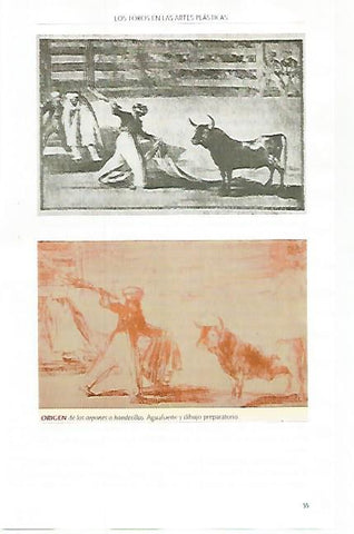 LAMINA COSSIO 51082: Origen de los arpones o bandeerillas