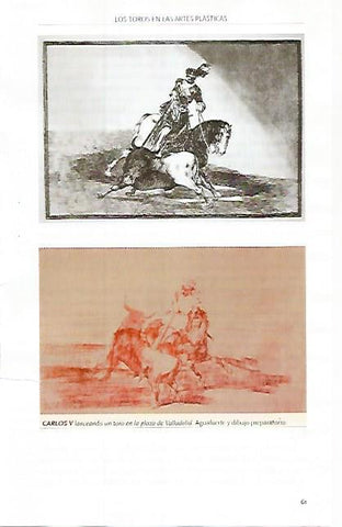 LAMINA COSSIO 51084: Carlos V lancenado un toro