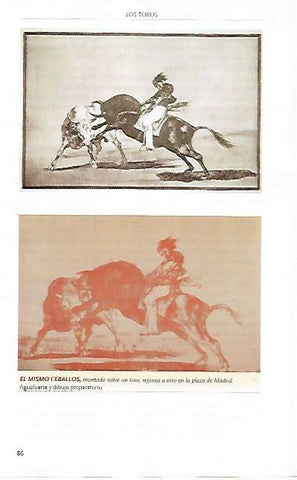 LAMINA COSSIO 51095: Ceballos montado sobre un toro