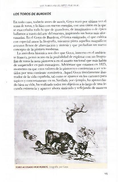 LAMINA COSSIO 51113: Toro acosado por perros por Goya