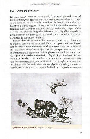 LAMINA COSSIO 51113: Toro acosado por perros por Goya
