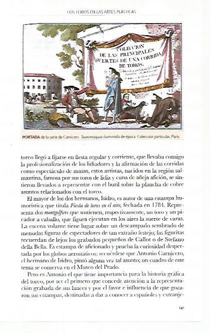 LAMINA COSSIO 51117: Portada de la serie de Carnicero Tauromaquia iluminada de epoca