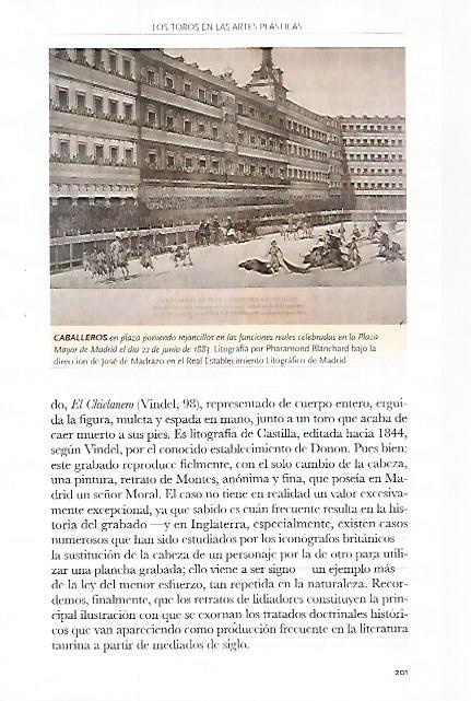 LAMINA COSSIO 51145: Caballeros en la Plaza Mayor de Madrid el 22 de junio de 1883 litografia de Pharamond Blanchart