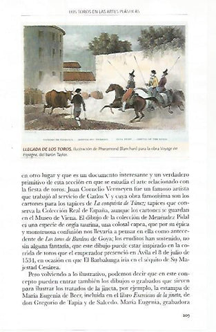 LAMINA COSSIO 51148: Llegada de los toros por Pharamond Blanchart