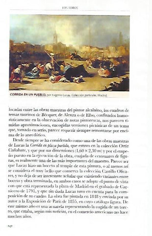 LAMINA COSSIO 51163: Corrida en un pueblo por Eugenio Lucas