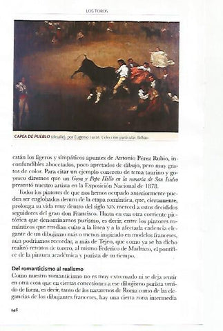 LAMINA COSSIO 51165: Capea de pueblo por Eugenio Lucas. Detalle
