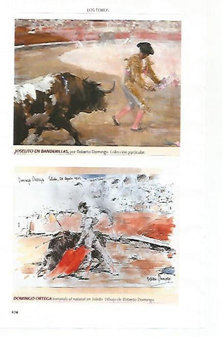 LAMINA COSSIO 51178: Joselito en banderillas y Domingo Ortega por R. Domingo
