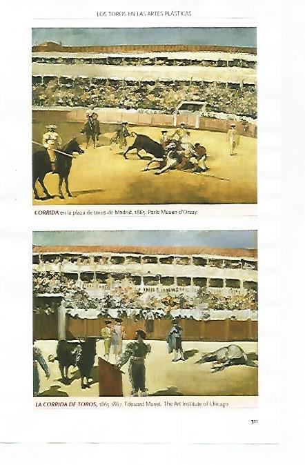 LAMINA COSSIO 51196: Corrida en Madrid y La Corrida de Toros por E. Manet