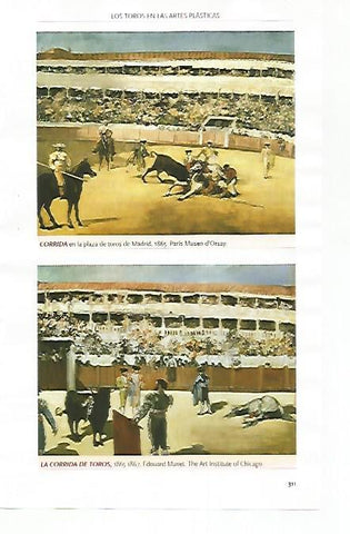 LAMINA COSSIO 51196: Corrida en Madrid y La Corrida de Toros por E. Manet