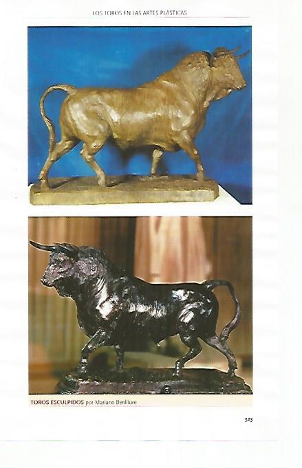 LAMINA COSSIO 51200: Toros esculpidos por Mariano Benlliure