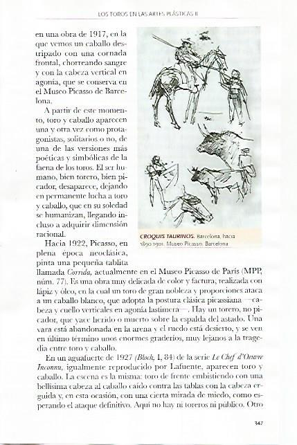 LAMINA COSSIO 51209: Croquis taaurinos por Picasso
