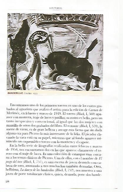 LAMINA COSSIO 51221: Banderillas por Picasso