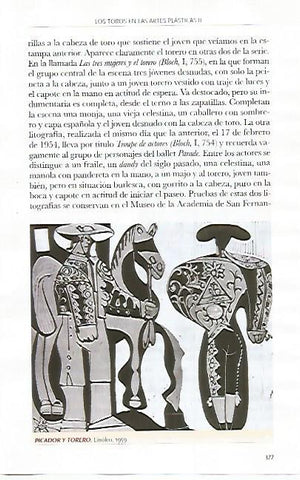 LAMINA COSSIO 51222: Picador y torero por Picasso