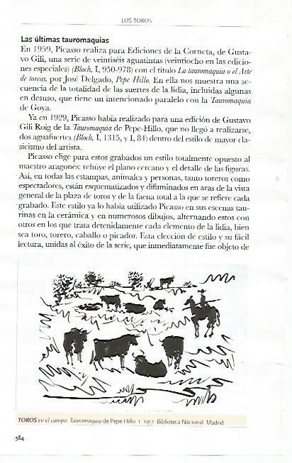 LAMINA COSSIO 51224: Toros en el campo de la Tauomaquia de Pepe-Hillo