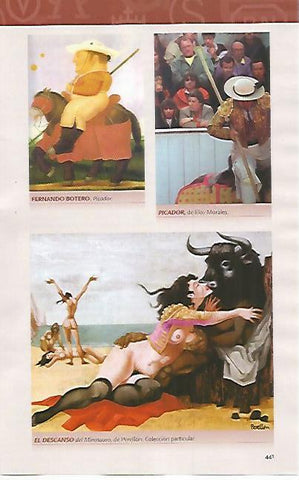 LAMINA COSSIO 51251: Picador por Botero y El descanso del minotauro por Perellon