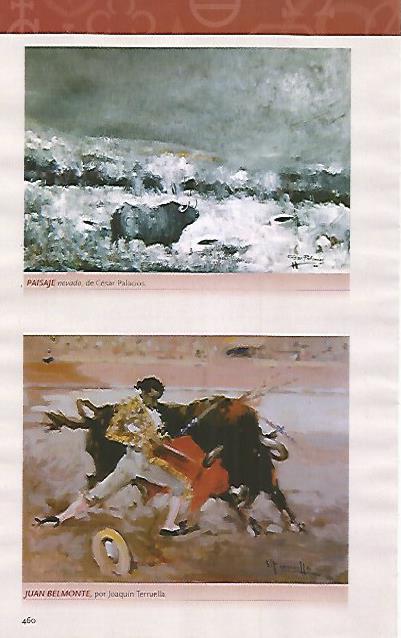 LAMINA COSSIO 51260: Paisaje nevado por C. Palacios y Juan Belmonte por Joaquin Terruella