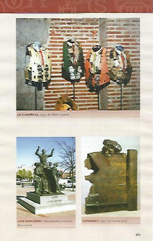 LAMINA COSSIO 51262: La cuadrilla por P. Lozano y Monumento a Antonio Bienvenida