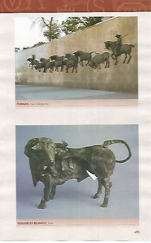 LAMINA COSSIO 51263: Torada por L. Sanguino y Toro por Venancio Blanco