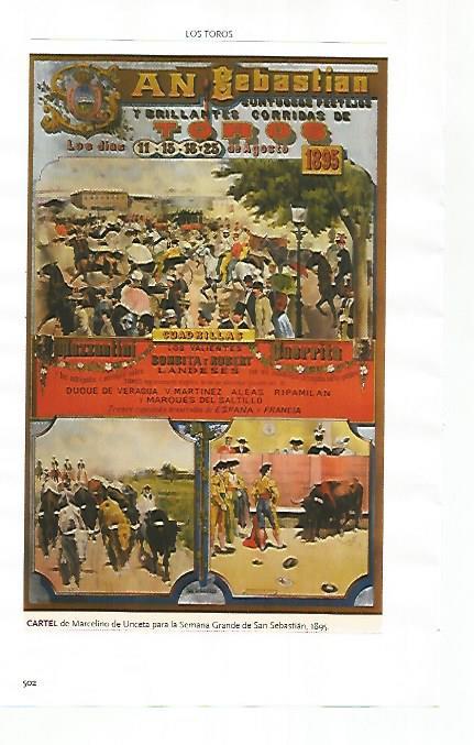 LAMINA COSSIO 51275: Cartel de Marcelino de Unceta para la Semana Grande de San Sebastian 1895
