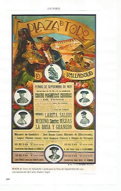 LAMINA COSSIO 51284: Cartel de Ruano Llopis para Valladolid 1921