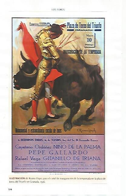LAMINA COSSIO 51286: Cartel de Ruano Llopis para Granada 1936