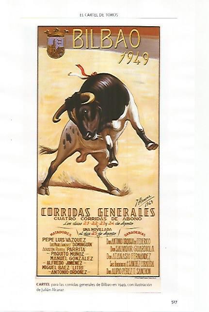 LAMINA COSSIO 51288: Cartel de Julian Alcaraz para Bilbao 1949