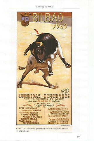 LAMINA COSSIO 51288: Cartel de Julian Alcaraz para Bilbao 1949