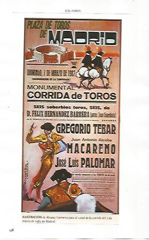 LAMINA COSSIO 51293: Cartel de Alvarez Carmena para Madrid 1982