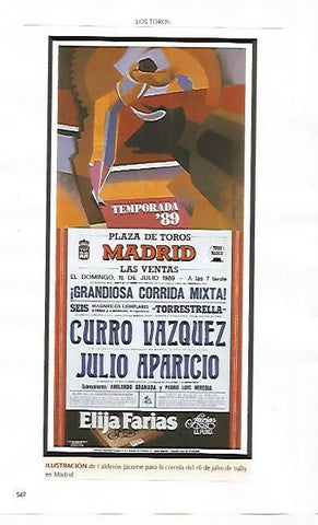 LAMINA COSSIO 51295: Cartel de Calderon Jacome para Madrid 1989