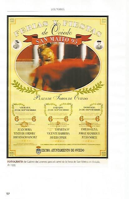 LAMINA COSSIO 51300: Cartel de Gabino para la Feria de San Mateo de Oviedo de 1995