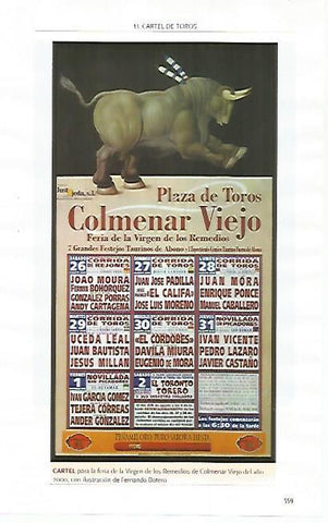LAMINA COSSIO 51304: Cartel de Fernando Botero para Colmenar Viejo en 2000