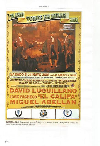 LAMINA COSSIO 51305: Cartel con el cuadro Torerillos de Turegano de Ignacio Zuloaga