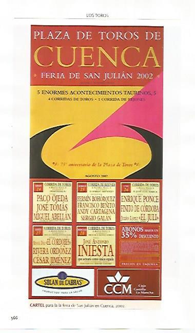 LAMINA COSSIO 51307: Cartel de la Feria de San Julian de Cuenca 2002