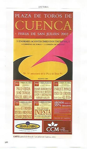 LAMINA COSSIO 51307: Cartel de la Feria de San Julian de Cuenca 2002
