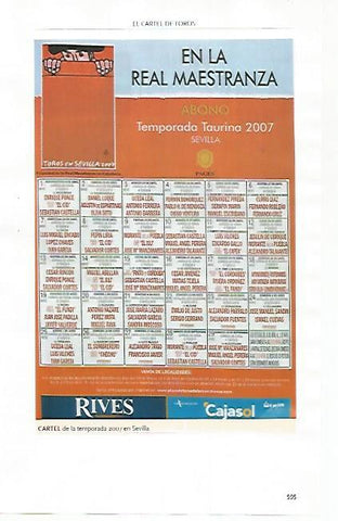 LAMINA COSSIO 51311: Cartel de la temporada 2007 de Sevilla