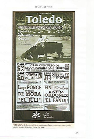 LAMINA COSSIO 51313: Fotografia de Domingo Ortega en cartel de Toledo 2006