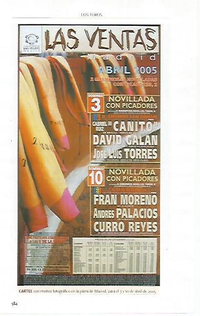 LAMINA COSSIO 51317: Cartel para novilladas en Madrid  2005