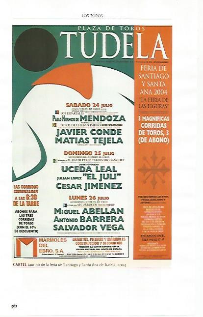 LAMINA COSSIO 51318: Cartel de la feria de Santiago y Santa Ana de Tudela 2004