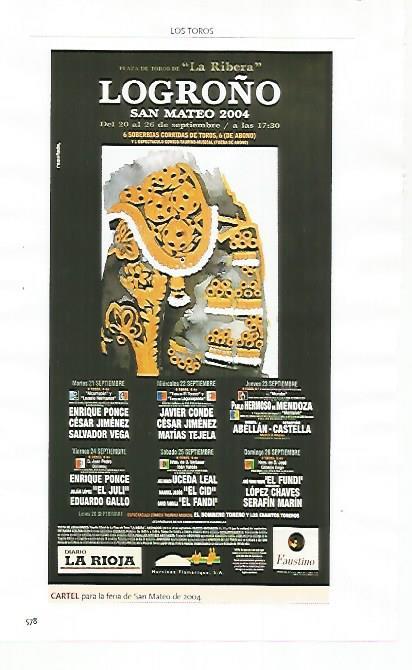 LAMINA COSSIO 51320: Cartel para la feria de San Mateo de Logroño 2004