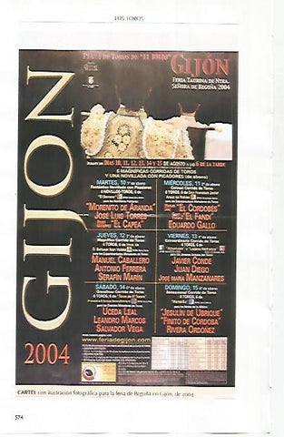 LAMINA COSSIO 51322: Cartel de la feria de Begoña en Gijon 2004