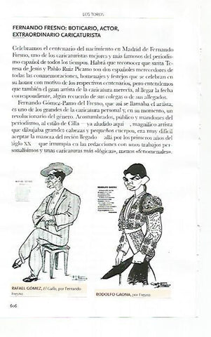 LAMINA COSSIO 51324: Rafael Gomez el Gallo y Rodolfo Gaona por F. Fresno