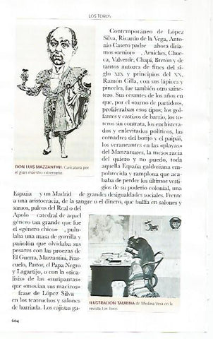 LAMINA COSSIO 51325: Luis Mazzantini e Ilustracion taurina para Los Toros