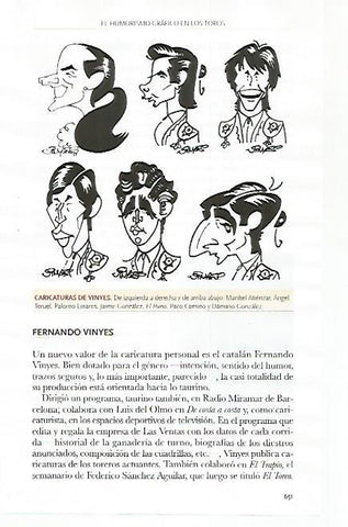 LAMINA COSSIO 51339: Caricaturas de Fernando Vinyes