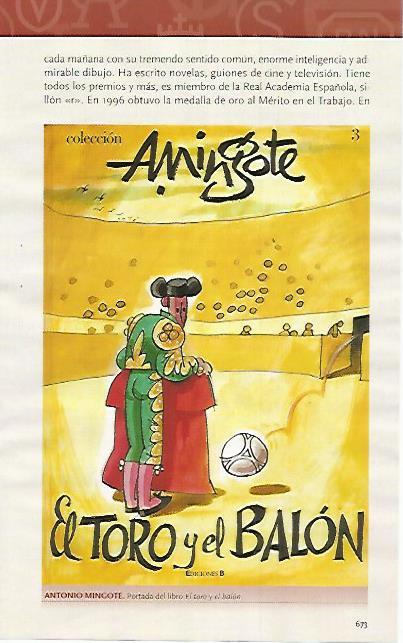 LAMINA COSSIO 51346: Portada El toro y el balon por Antonio Mingote