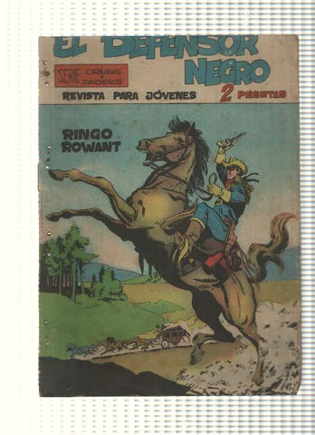 Comic: El Defensor Negro num 01 - Ringo Rowant. Serie Caravanas y Rancheros