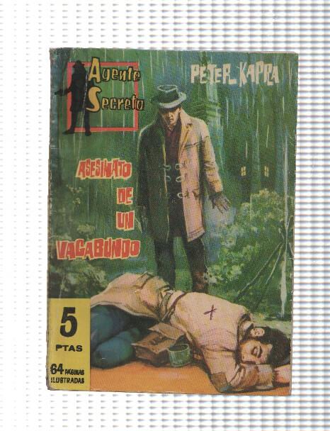 Aventuras Ilustradas Ferma: num 17, Agente Secreto - Asesinato de un vagabundo. Foto contracubierta: Maurice Ronet