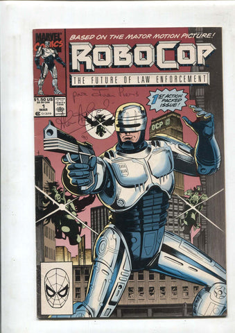 Marvel Comic: Robocop volumen 1 numero 1 (cubierta con dedicatoria Alan Grant al dueño original)
