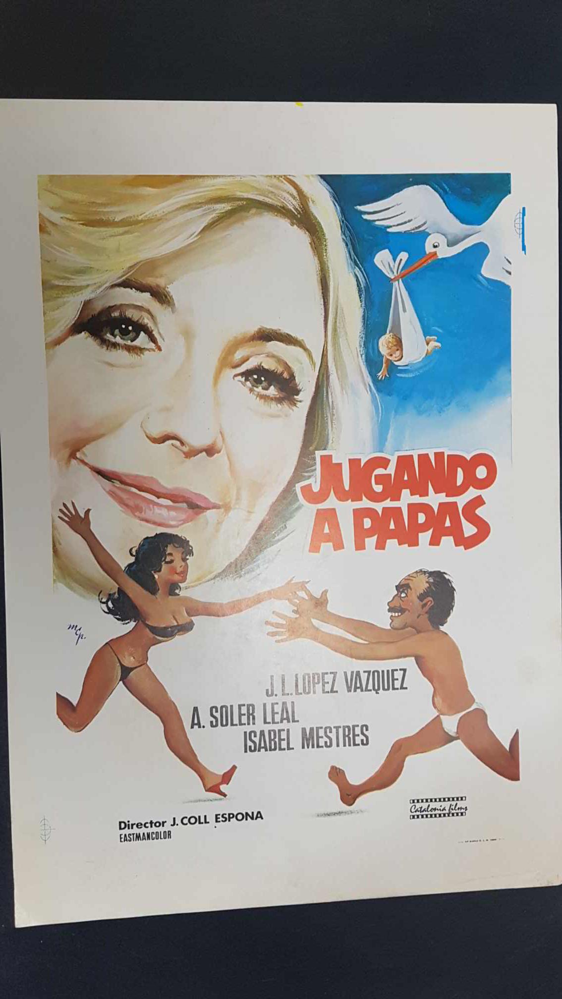 Poster pelicula: Jugando a Papas (poster 01), director: J. Coll Espona con J.L. Lopez Vazquez, A. Soler Leal, Isabel Mestres