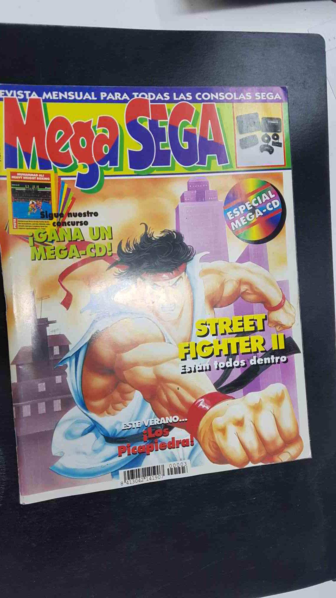 revista: Mega Sega num 03, 1993. Street Fighter II, The Flintstones, Thunder Hawk, Ninja Warriors, Final Fight